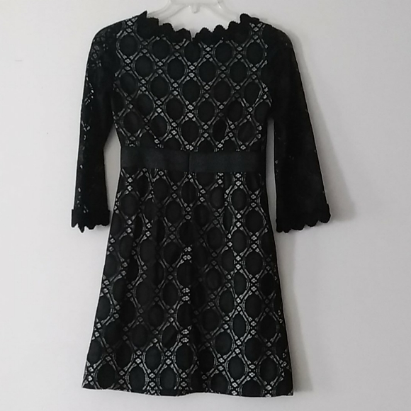 Phoebe Couture Sz 2 black illusion lace dress - Picture 2 of 3